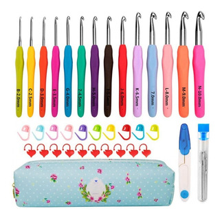 Kit De Ganchos Ergonómicos Y Accesorios Para Tejer A Crochet Kit De Ganchos Ergonómicos Y Accesorios Para Tejer A Crochet