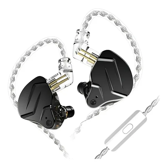 Audífonos Kz Zsn Pro X Con Cable pin 1ba 1dd Con micrófono Color negro | Cuotas sin interés