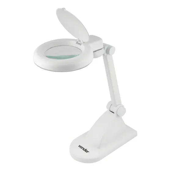 Lupa articulada zoom 3x led 6000k bancada bivolt Vonder