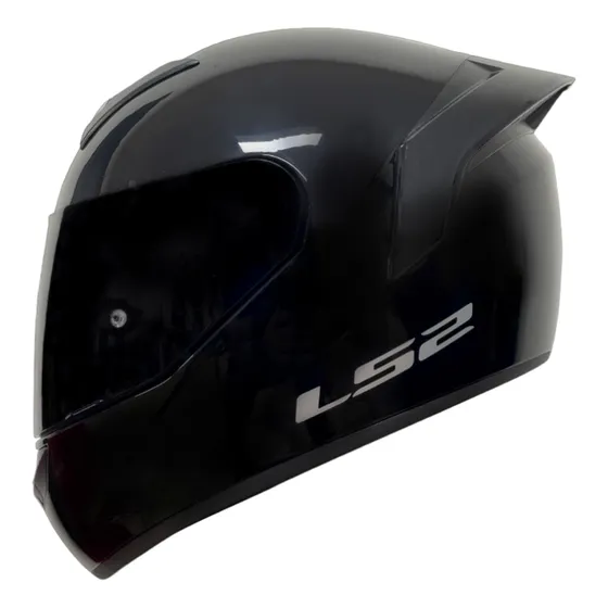 Casco Moto Ls2 Ns352 Negro Brillo Polarizado En Caja