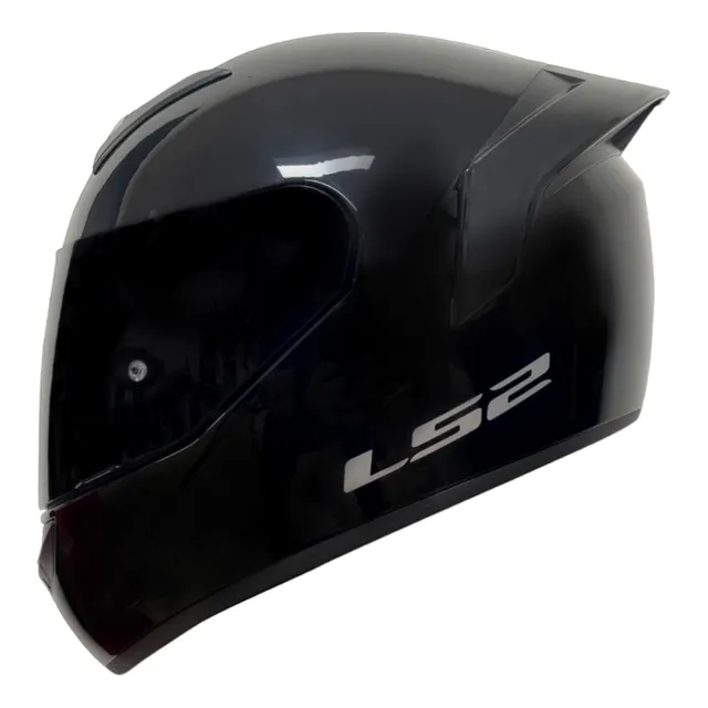 Casco Moto Ls2 Ns352 Negro Brillo Polarizado En Caja