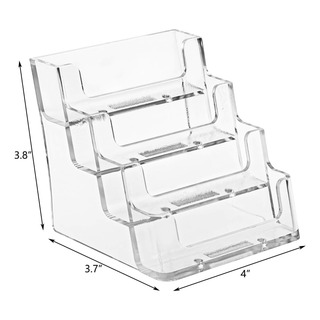 Hedume 4 Pack Acrílico Holder De Tarjetas Acrílicas, Pantall Hedume 4 Pack Acrílico Holder De Tarjetas Acrílicas, Pantall