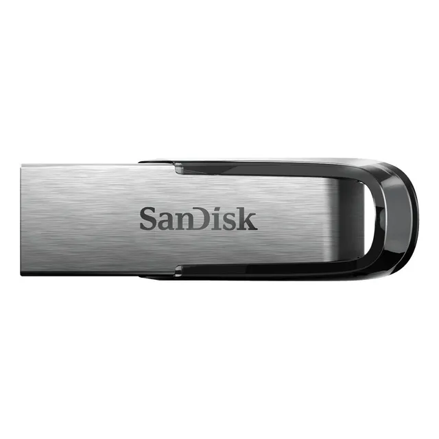 Pendrive SanDisk Ultra Flair 128GB 3.0 Lisa plateado y negro