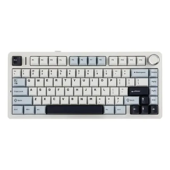 Teclado mecánico inalámbrico Aula F75, teclado azul, color blanco, idioma inglés, uso internacional | Cuotas sin interés