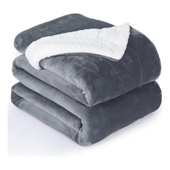 Frazada Manta Polar Con Corderito Acolchado 1 Plazas 200x150