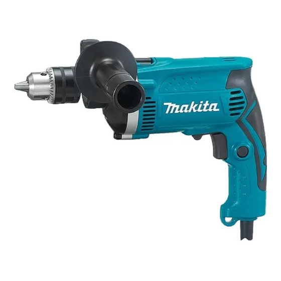 Taladro percutor atornillador eléctrico de 13mm Makita HP1630 710W + accesorio con caja de cartón 127V