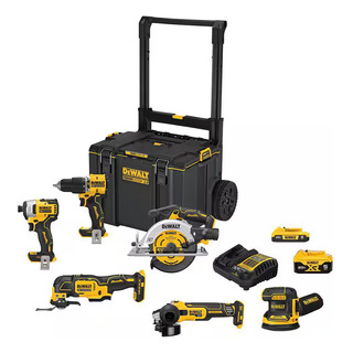 Kit De Herramientas Eléctricas Dewalt Dckts681d1p1 De 6 Piezas Con Sierra Circular, Taladro, Amoladora, Destornillador De Impacto, Herramienta Giratoria, Lijadora Y Estuche Kit De Herramientas Eléctricas Dewalt Dckts681d1p1 De 6 Piezas Con Sierra Circular, Taladro, Amoladora, Destornillador De Impacto, Herramienta Giratoria, Lijadora Y Estuche