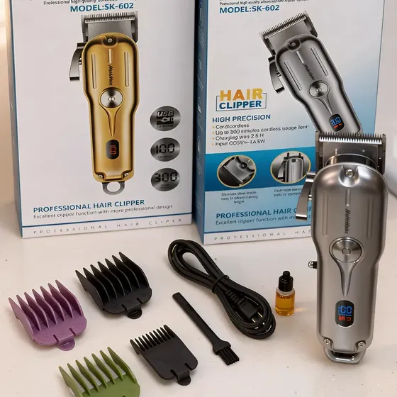 Cortapelo Profesional Sk-602 Inalámbrica Con Accesorios