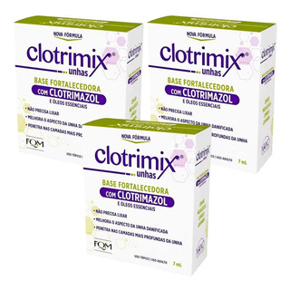 Kit Clotrimix Base Fortalecedora Com 3 Unidades De 7ml Cada Kit Clotrimix Base Fortalecedora Com 3 Unidades De 7ml Cada