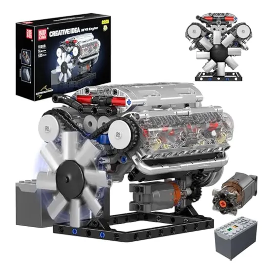 Mould King Bloques De Construcción De Motor V-8