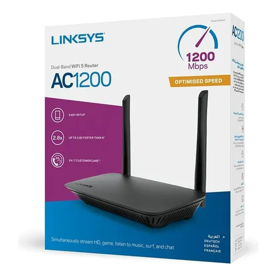 Router Linksys E5400 Ac1200 Wifi 5 Doble Banda 4 Puertos 