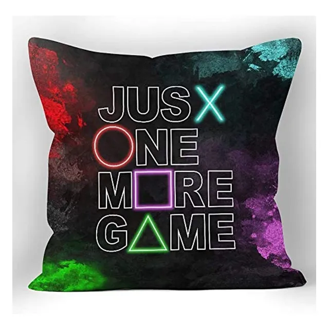 Xuiswell Gamer Just One More Game Soft Throw Pillow Cover, G