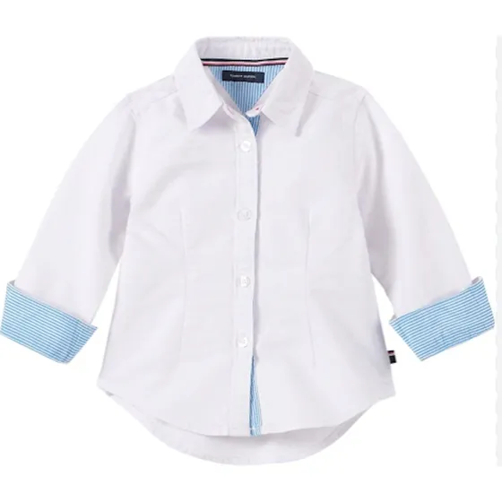 Tommy Hilfiger 100% Original Camisa M/l De Ninas Talla 12/14