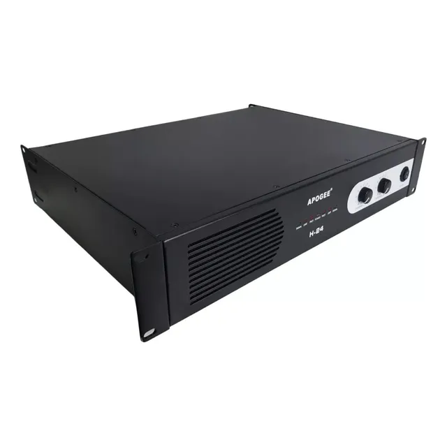 Potencia Amplificador Apogee H24 1000w + 1000w 4 Ohms Audio Color Negro Potencia De Salida Rms 1800 W