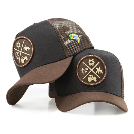 Boné Trucker Telinha Agro Linha Country Brasão Agronomia