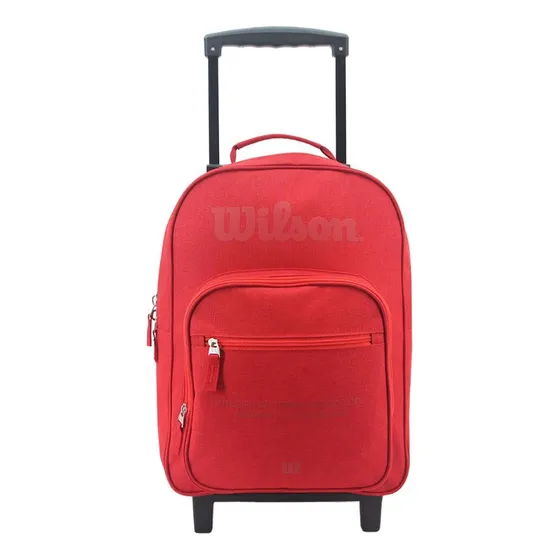 Mochila Carro Con Ruedas Escolar Niños Wilson Nene Comoda Color Rojo