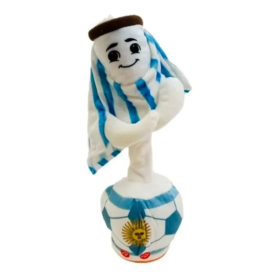 Muñeco Bailarin Argentina Luminoso Baila Canta Y Repite Voz