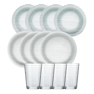 Aparelho De Jantar Diamante 12 Peças Duralex Cor Cristalino Liso Aparelho De Jantar Diamante 12 Peças Duralex Cor Cristalino Liso