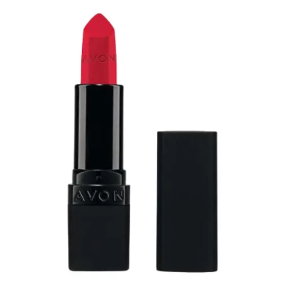 Lápiz Labial 100% Ultra Matte Avon Acabado Mate Color Truest Red
