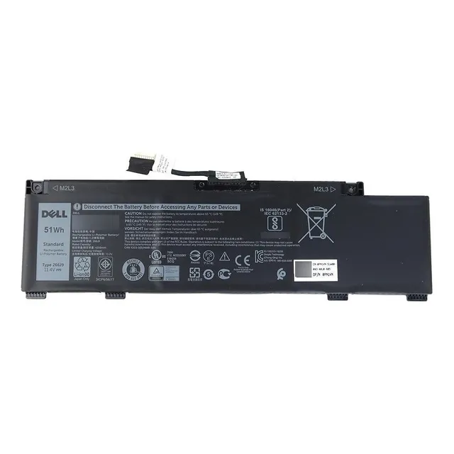 266j9 Battery Dell Original 11.4v 4400mah 3 Cells