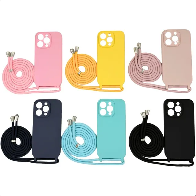 Capa Capinha Com Alça Cordão P Pescoço iPhone 12 13 14 15 
