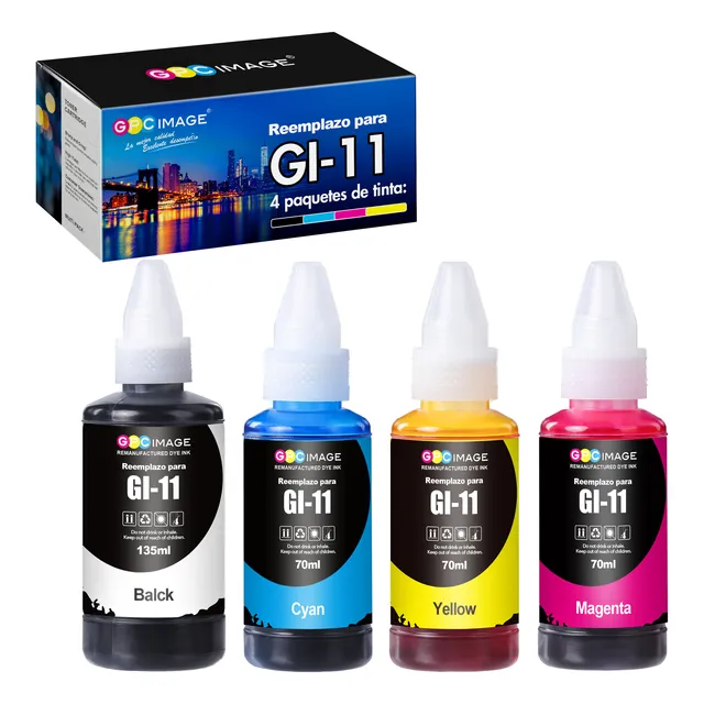 4 Kit Tintas Gi-11 G11 Para Canon Gi11 Pixma G2160 G3160