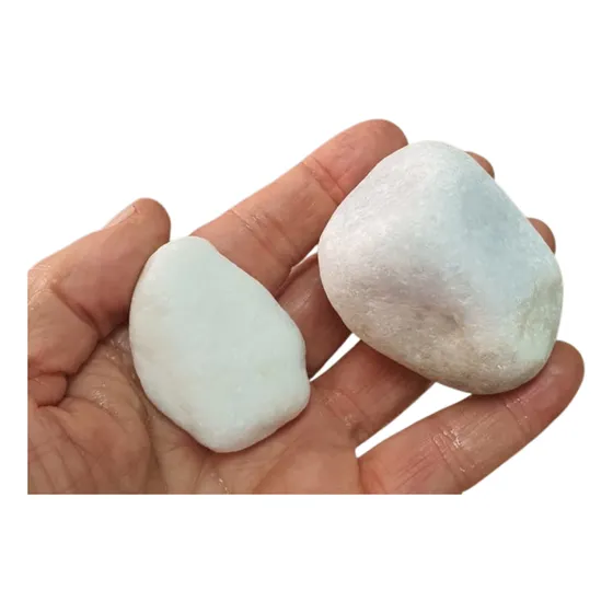Piedra Blanca Marmol Rolado /redondeada 25 Kg -mercadoenvios