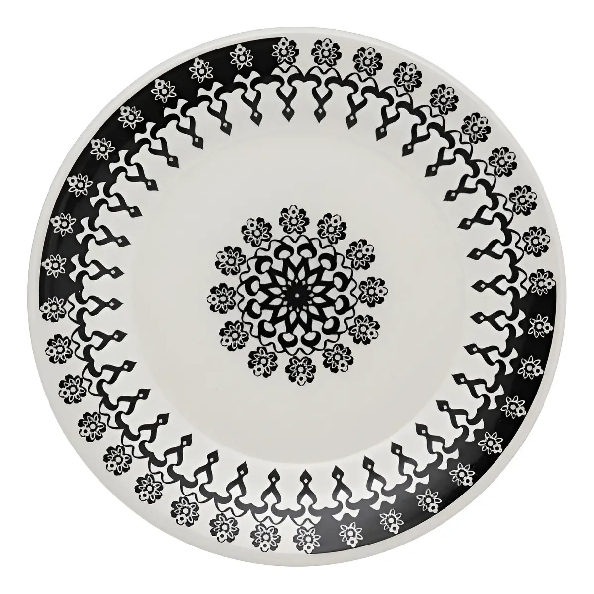 Jogo de pratos Oxford ceramica folk 19cm