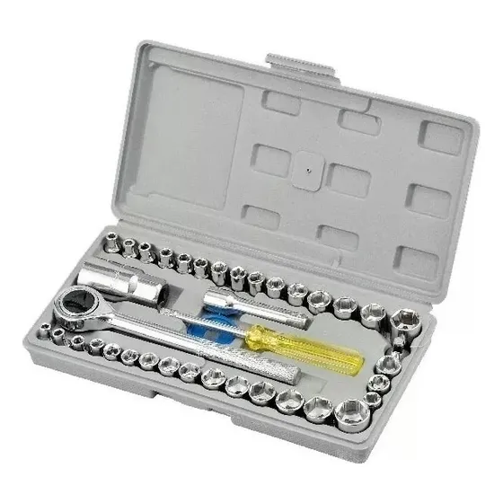 Set Herramientas Kit 40 Piezas Mecanica Auto Moto Vehiculo