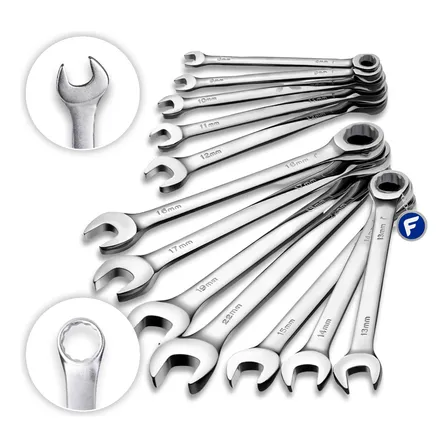 Kit Jogo Chave Combinada 12 Peças Boca Estrela Aço Cromado Cromado