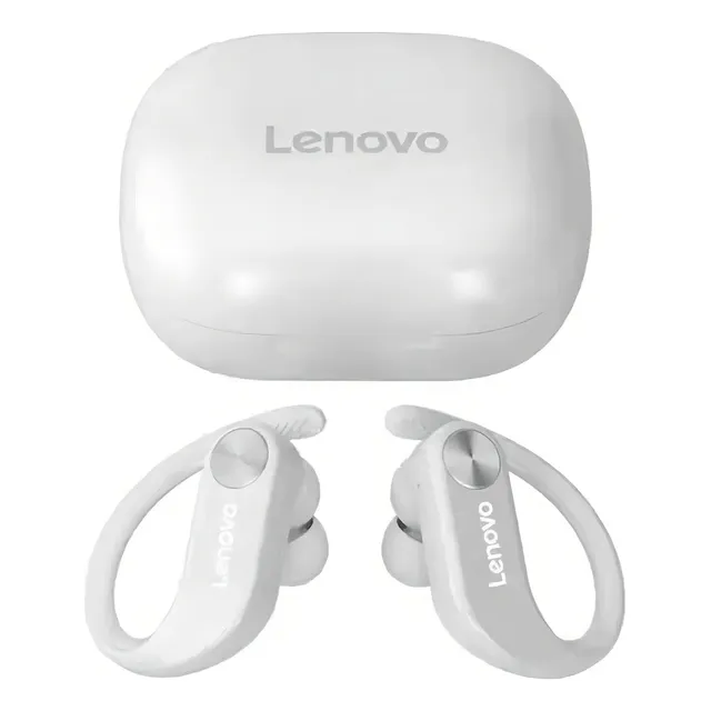 Auriculares gamer inalámbricos Lenovo LP7 blanco con luz LED