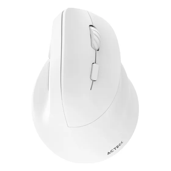 Mouse Ergonomico Vertical Acteck 2.4 Ghz 2 Modos Bt Mi520 Color Blanco