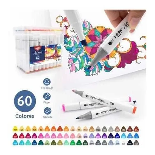 Marcadores Pointer Doble Puntas 60 Un Artpro Color Mezclable