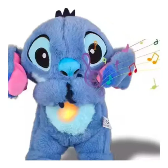 Stitch Peluche Respira Luces Sonido Mueve Orejas