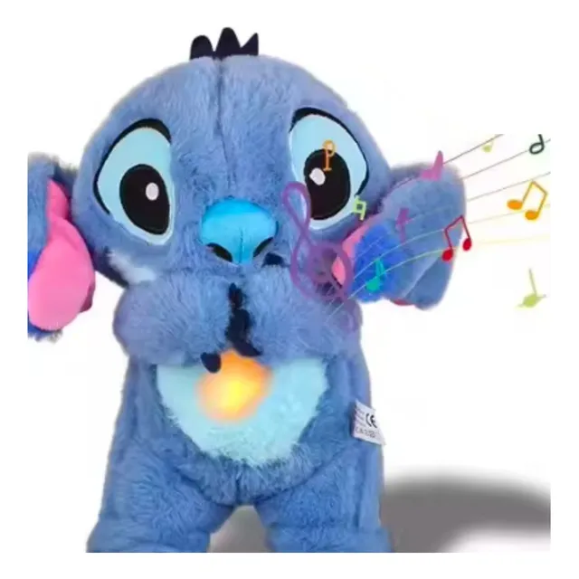 Stitch Peluche Respira Luces Sonido Mueve Orejas