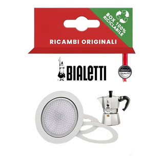 Bialetti - 3 Juntas + Filtro De Aluminio Para 3 O 4 Tazas.- Bialetti - 3 Juntas + Filtro De Aluminio Para 3 O 4 Tazas.-