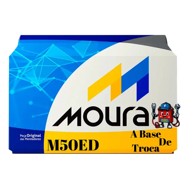 Bateria Moura 50ed - 50ah A Base De Troca - Consulte Seu Cep