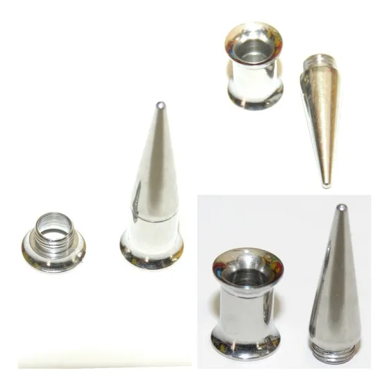 Piercing 2 En 1 Espina Y Túnel 4mm 1pz