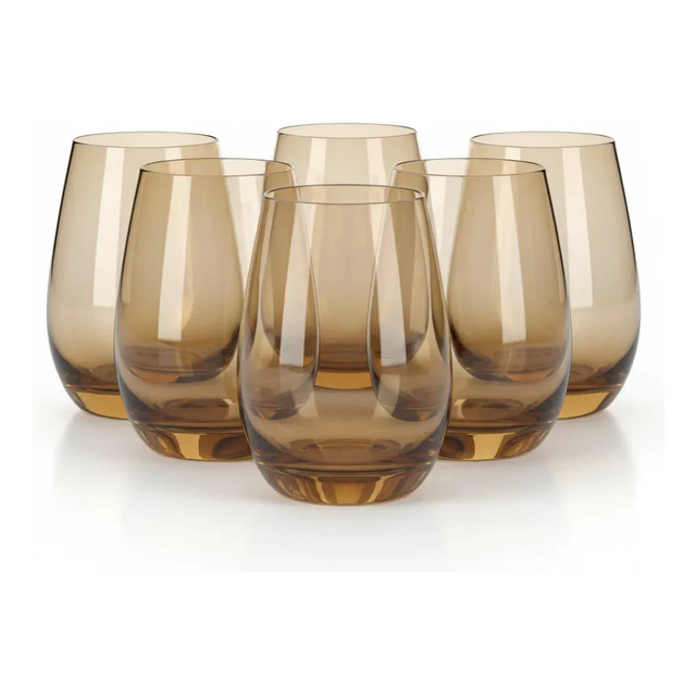 Copos De Cristal Ambar Corte Frio 475ml 6pcs - Ruvolo Âmbar Copos De Cristal Ambar Corte Frio 475ml 6pcs - Ruvolo Âmbar