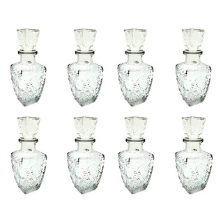 Set 8 Mini Licoreras Vidrio Cuadrada Vino Dulcero 200 Ml Set 8 Mini Licoreras Vidrio Cuadrada Vino Dulcero 200 Ml