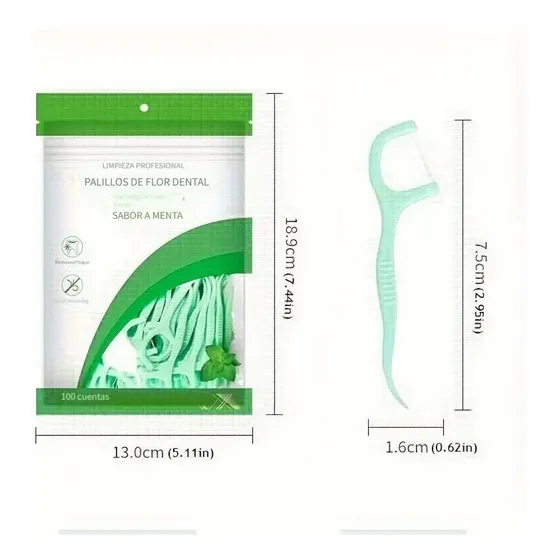 Palillos Hilo Ceda Menta 100 Un