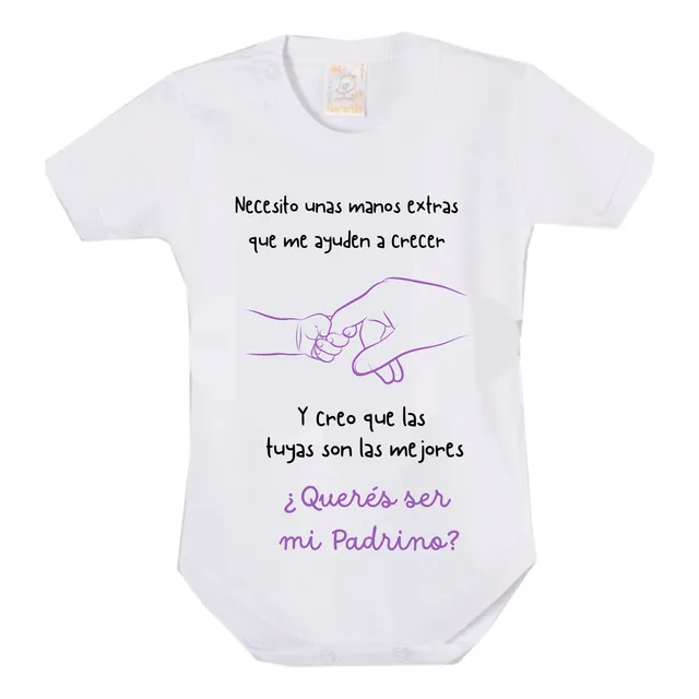 Body Bebé Pregunta Queres Ser Mi Padrino? Madrina? Algodon