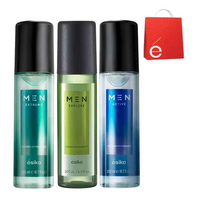 Set Colonia Refrescante Men Active + Extreme + Explore Ésika