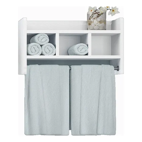 Nicho Mdf Banheiro Porta Toalha Toalheiro Papel Organizador
