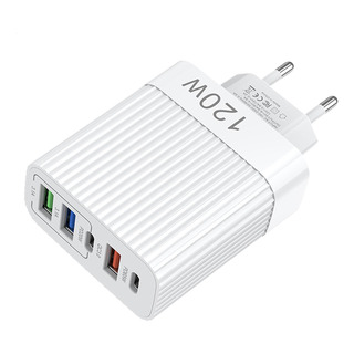 Adaptador De Enchufe Usb Cargador De Puertos Múltiples 120w Adaptador De Enchufe Usb Cargador De Puertos Múltiples 120w