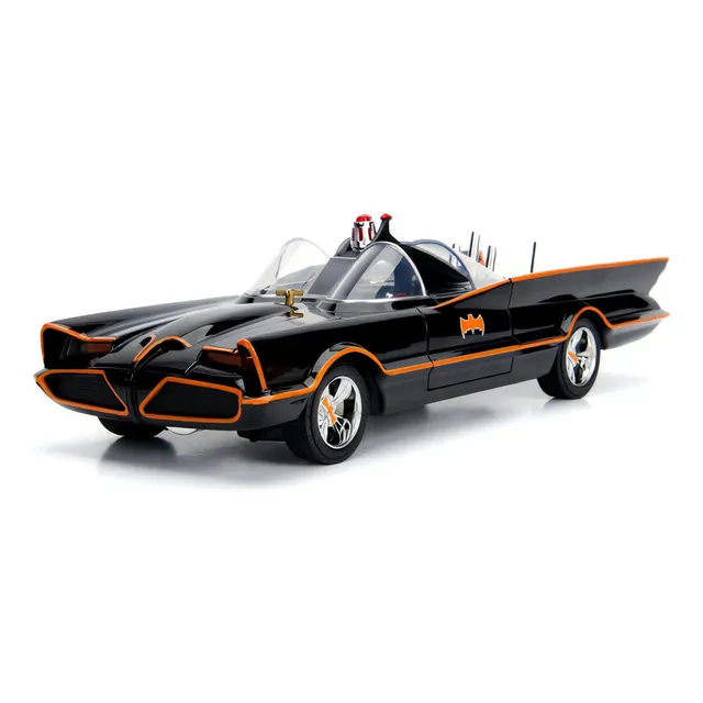 Batimovil Clasico Tv Series 1966 Con Luz Fig 1:18 Jada Toys Color Negro
