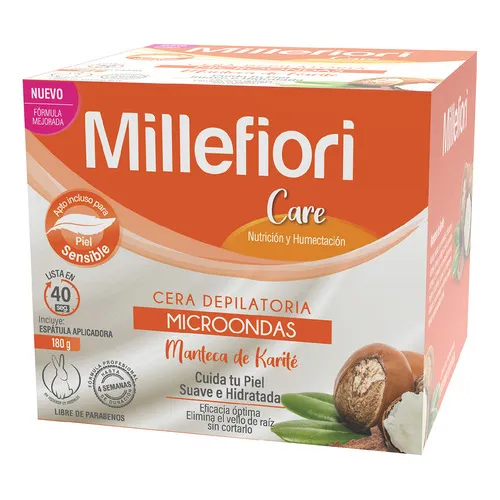 Cera Depilatoria Para Microondas Millefiori Manteca Karite