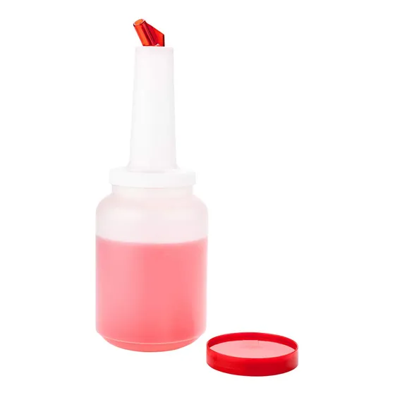Botella Plastico 2 Cuarto Galon Almacenamiento Boquilla Roja