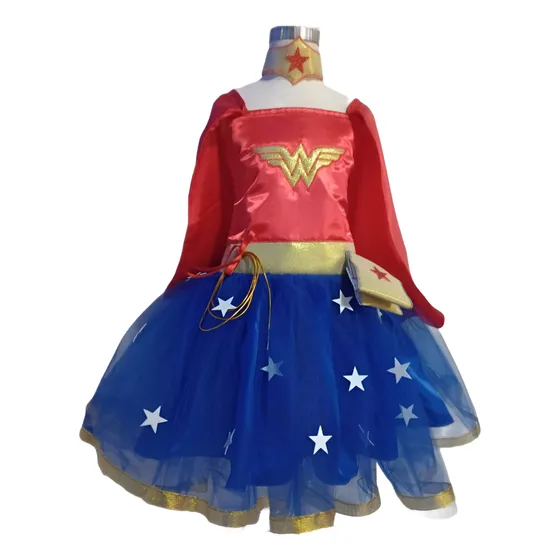 Disfraz Superheroes  Mujer Maravilla 8  (alta Calidad) Niñas
