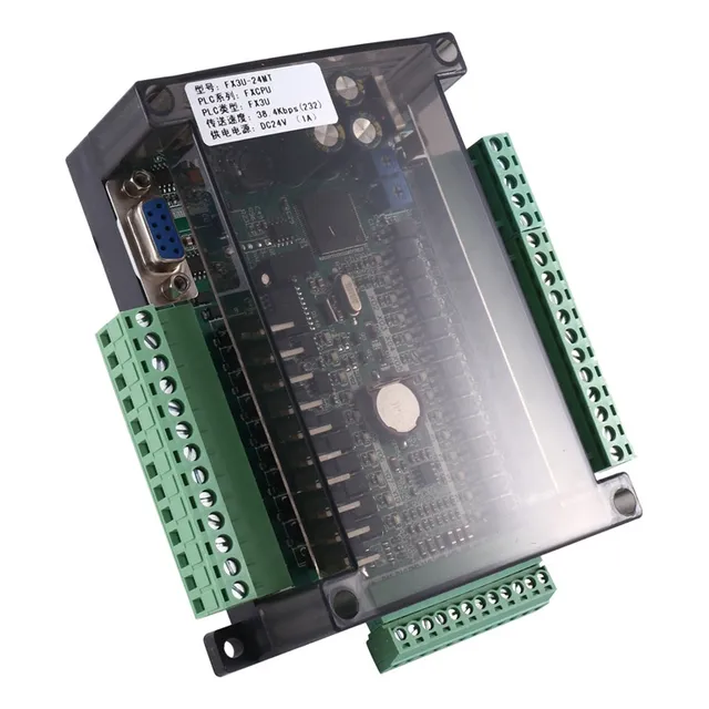 Plc Fx3u-24mt Plc, Placa De Control Industrial, 14 Entradas,